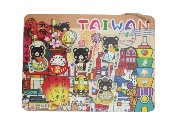 Material: Wooden , rope and paint